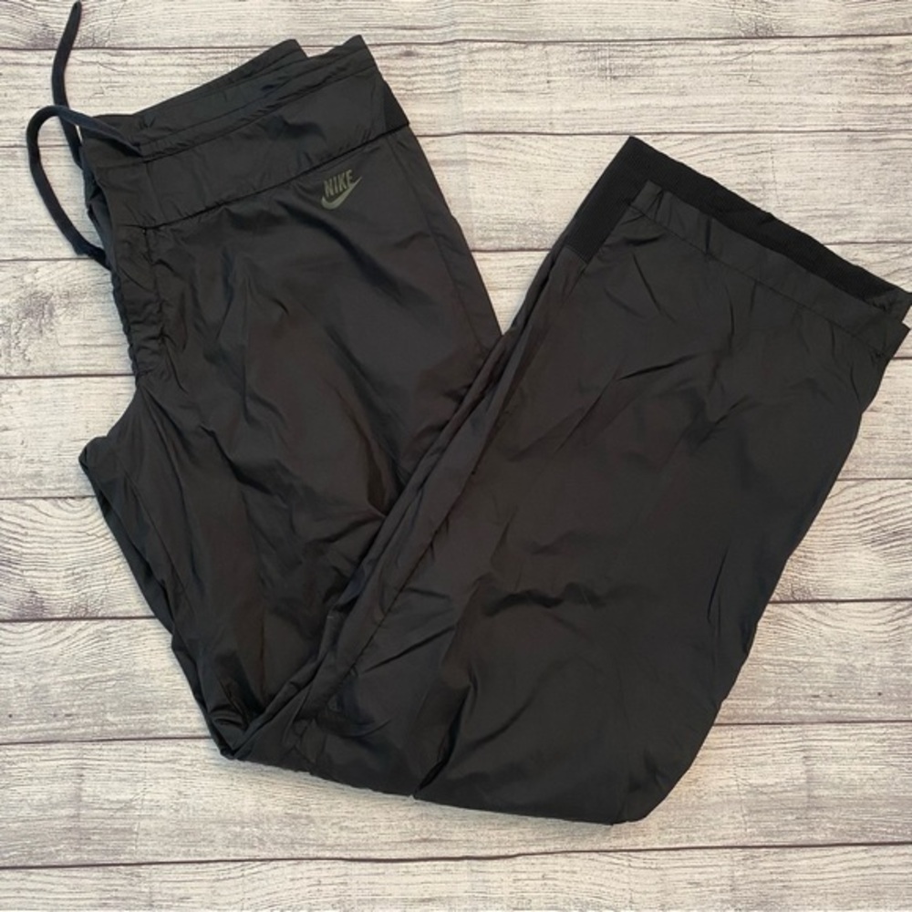 Nike Sportswear Athleisure Black Flat Front Track Yoga Golf Pants Size Medium
